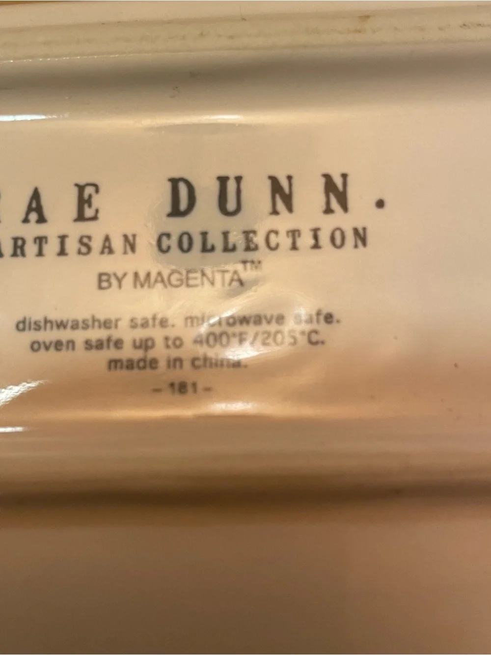 Rae Dunn by Magenta Holiday Rectangular Ceramic Fruitcake Loaf Pan Christmas